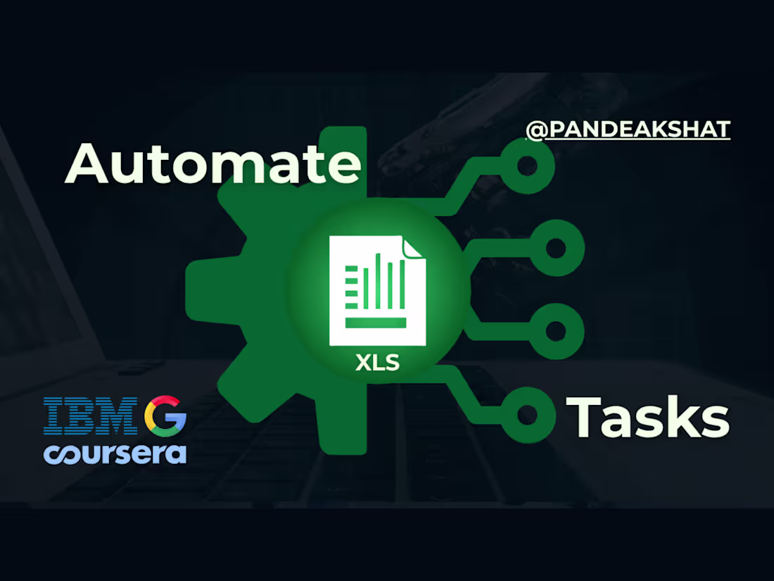 Cover image for  Automate Repetitive Tasks in Excel with formulas