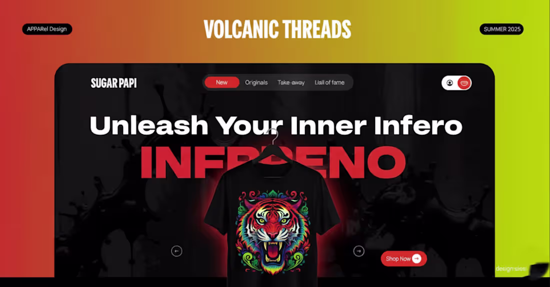 Cover image for Volcano is an emerging clothing brand specializing in bold, ...
