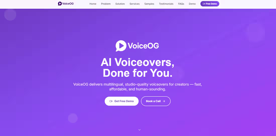 Cover image for VoiceOG — AI Voiceover SaaS