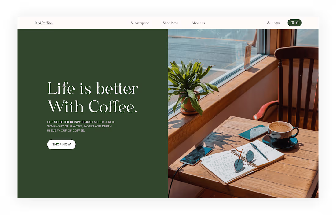 Cover image for Web Design | AoCoffee