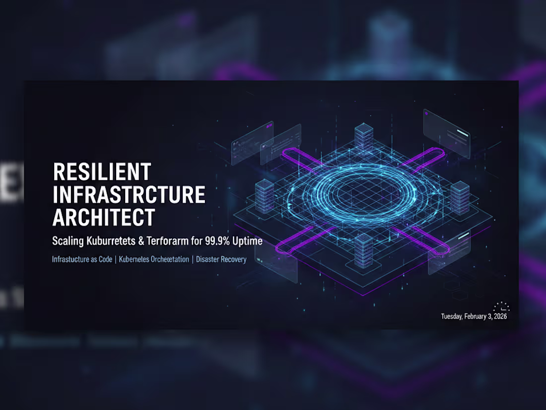 Cover image for  Architecting ResilientInfrastructureswithKubernetesandTerraform
