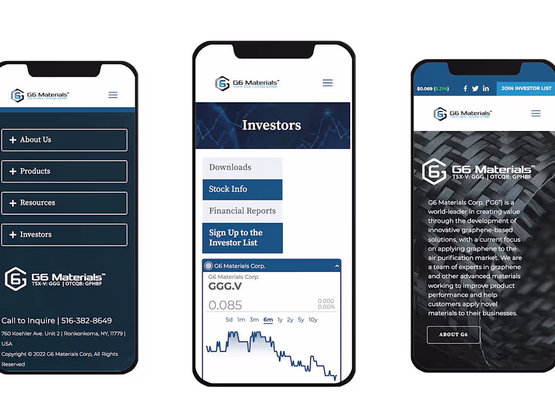 Cover image for G6 Materials | Website Dev ▪  ️ Design ▪️ Lead Gen ▪️ Email