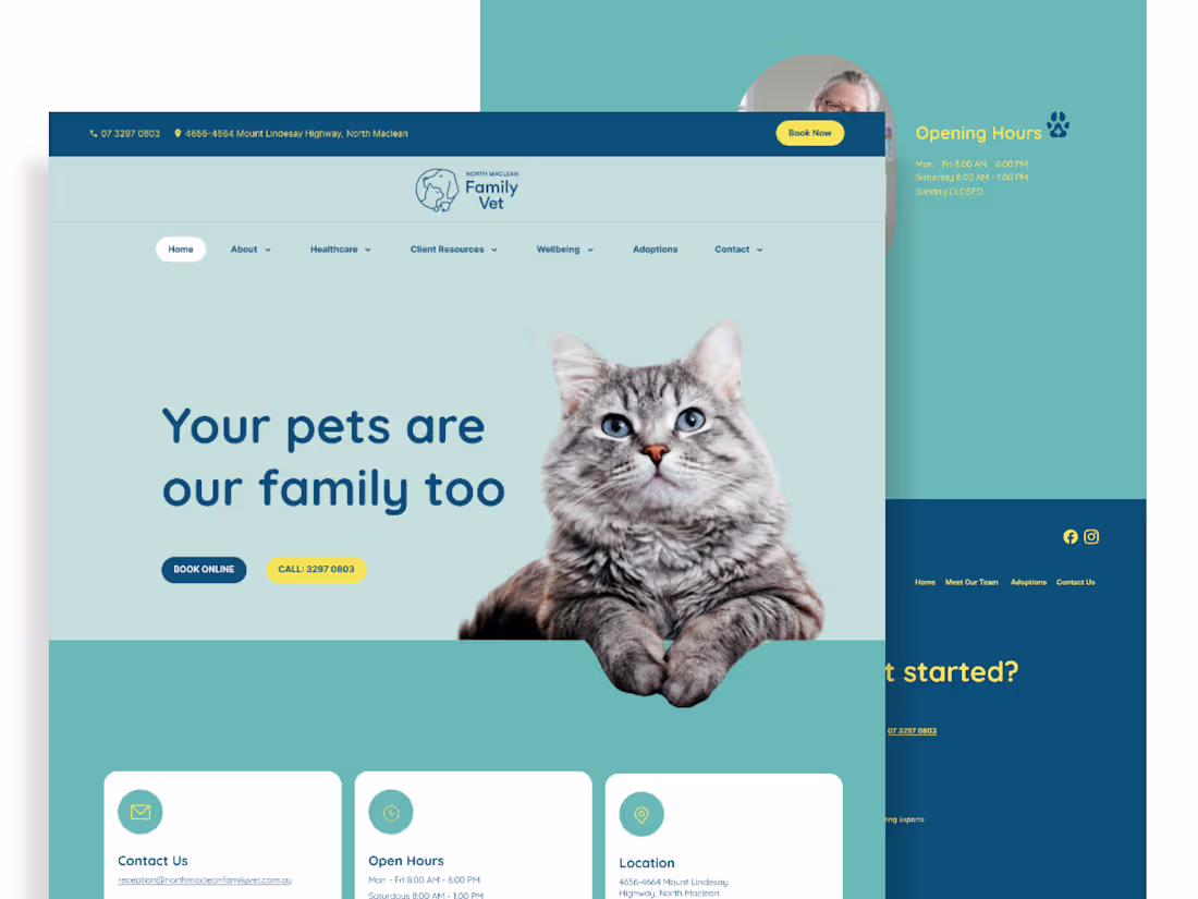 Cover image for Vet Clinic Website Design