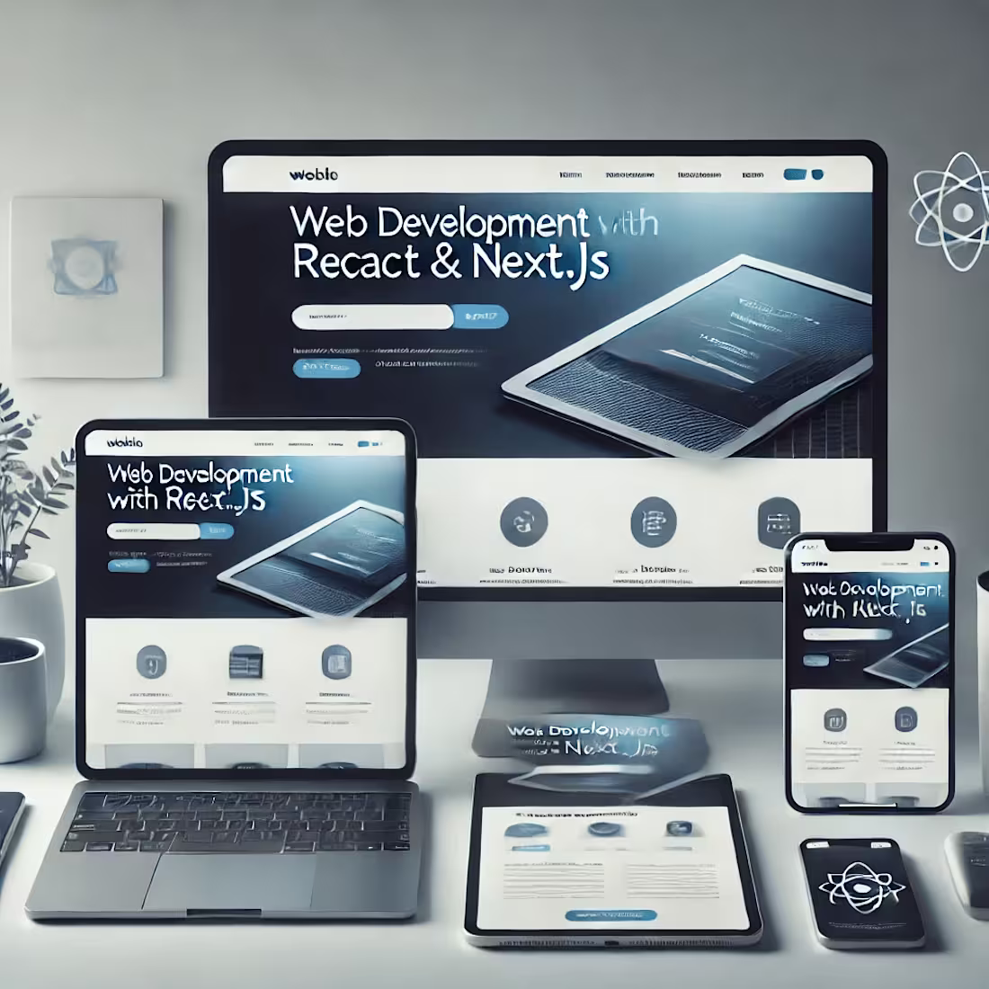 Cover image for Web design and development using React.js and Next.js