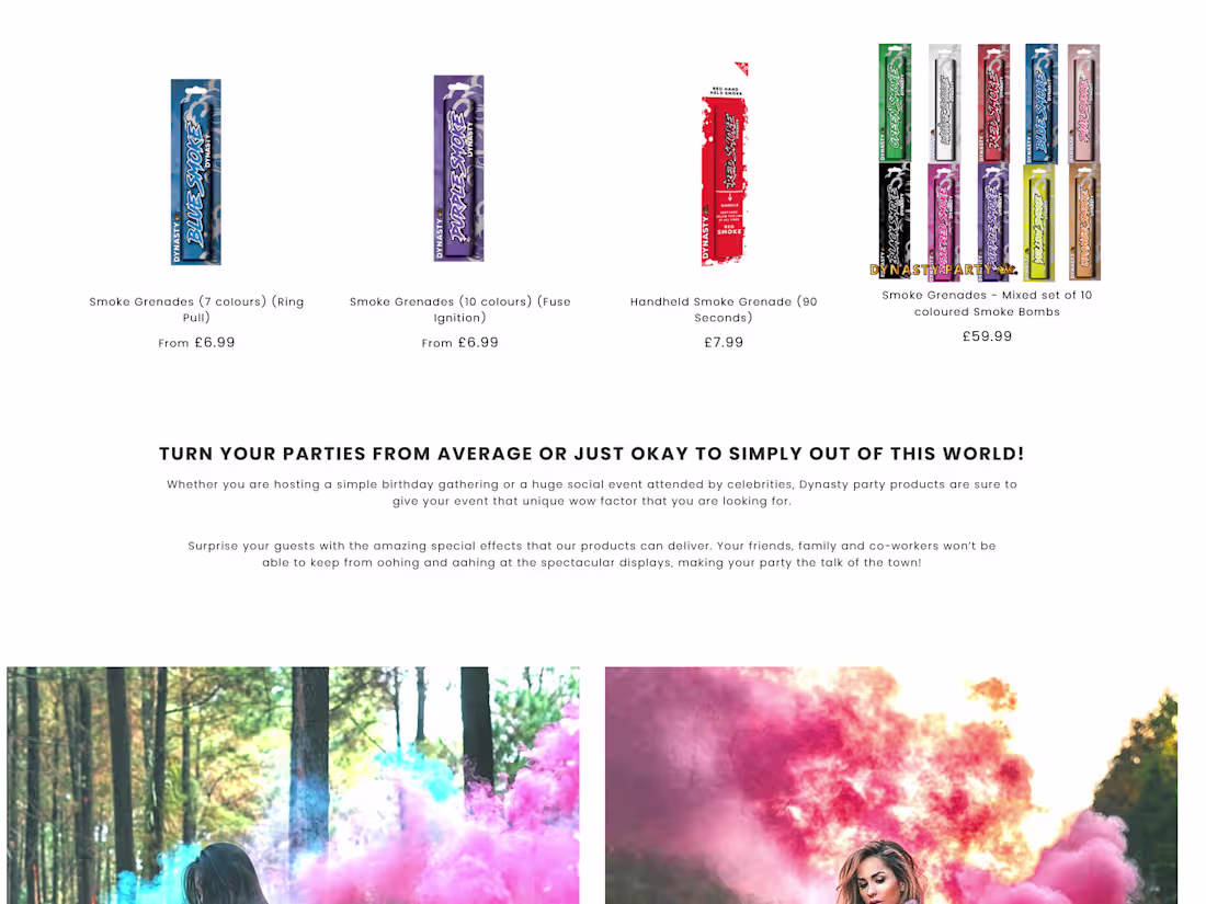 Cover image for Dynasty Party | Smoke Grenades | Ice Fountains | Handheld Flares