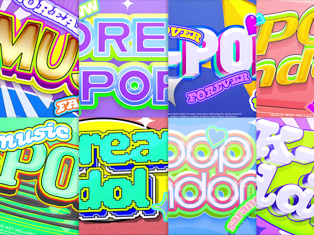 Cover image for K-Pop Music Y2k Editable Text Effects