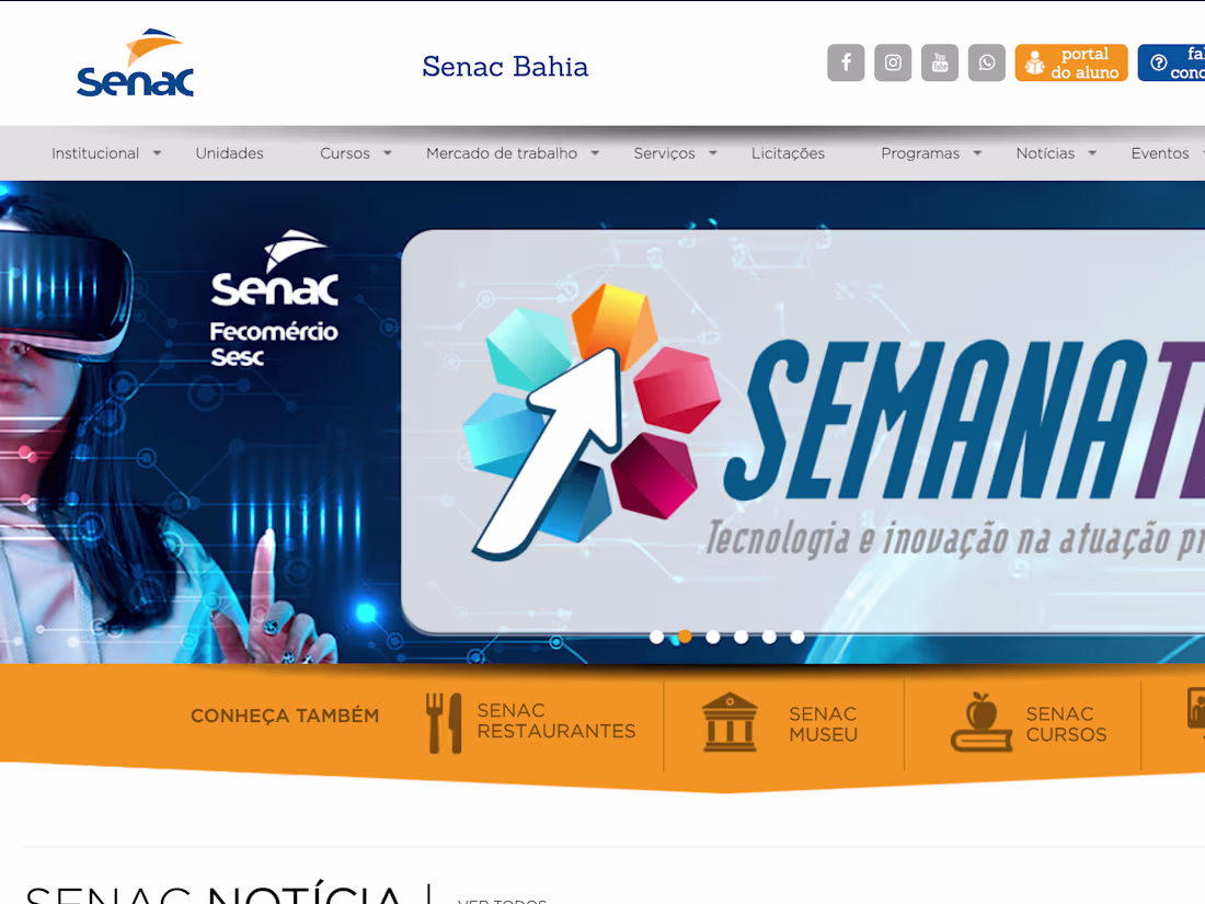 Cover image for Home - Portal Senac