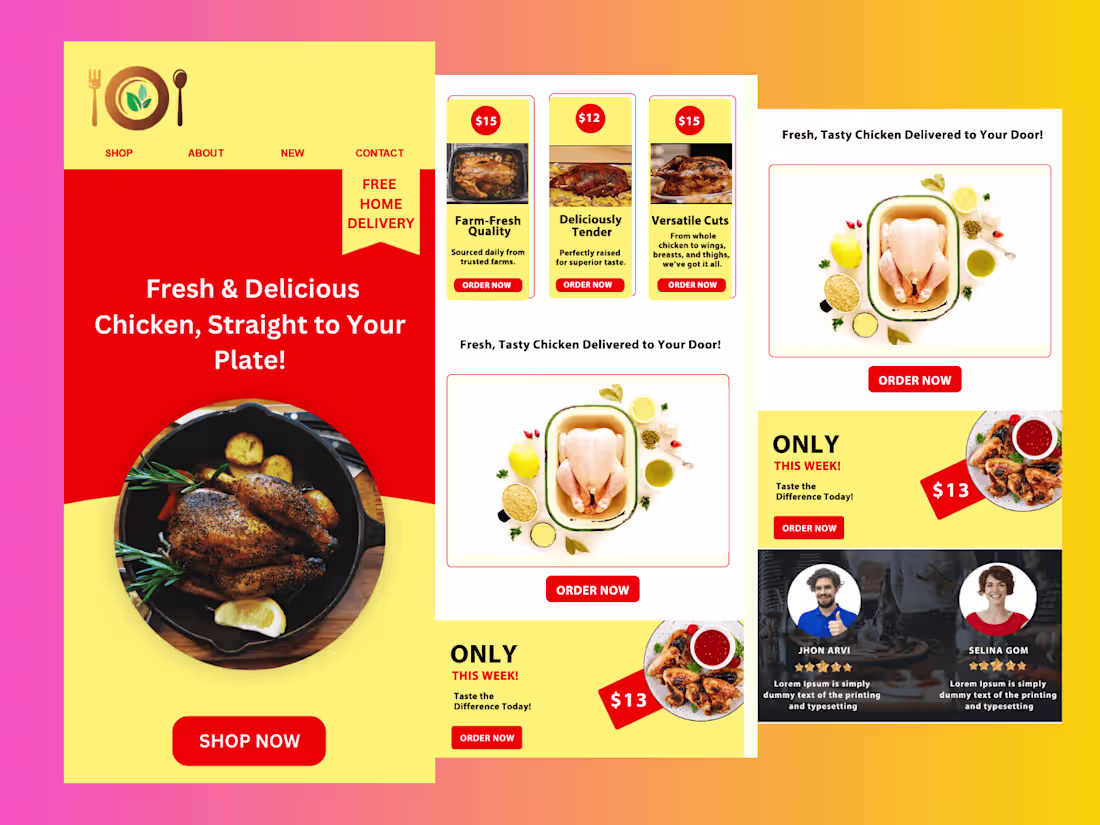 Cover image for Fresh Flavors, Farm Fresh Chicken!