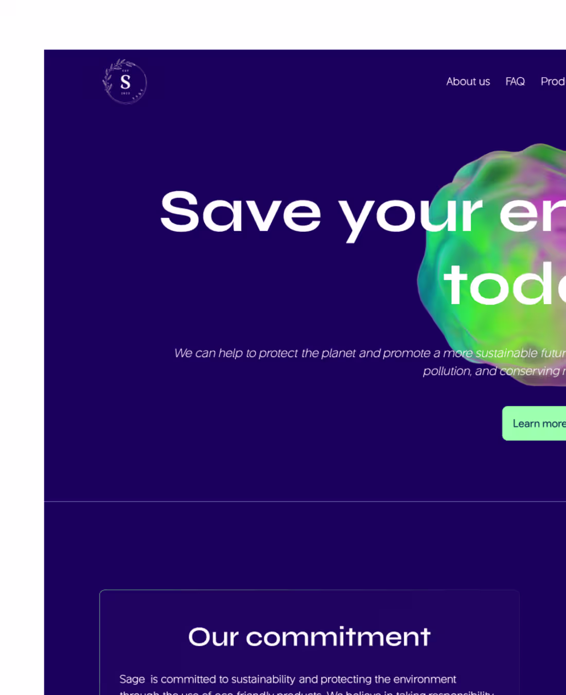 Cover image for Sage Landing Page :: Behance