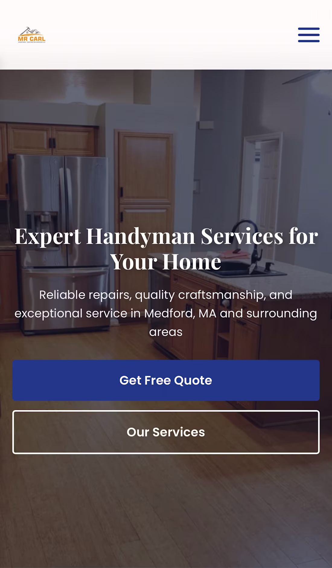 Cover image for A fully custom one-page website demo created for a local han...