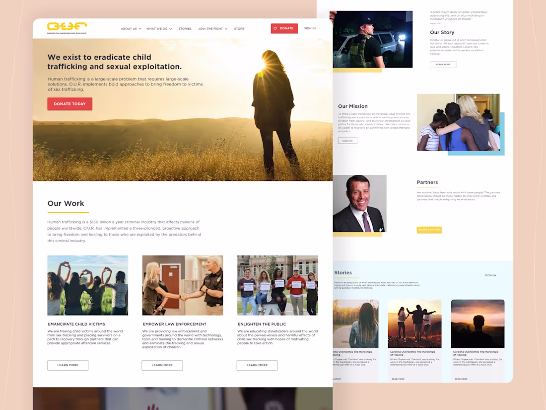 Cover image for O.U.R. Redesign | Web Design
