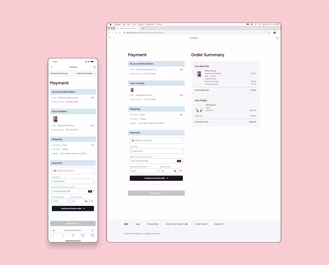 Cover image for Republic Wireless Checkout Redesign