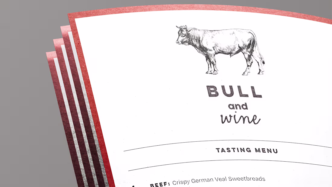 Cover image for Bull and Wine / Print Design