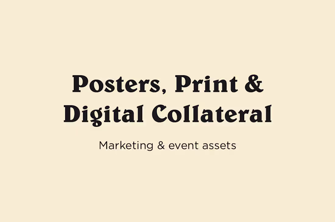 Cover image for Posters, Print & Digital Collateral