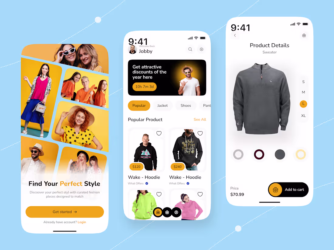 Cover image for Fashion E-commerce Mobile App Design