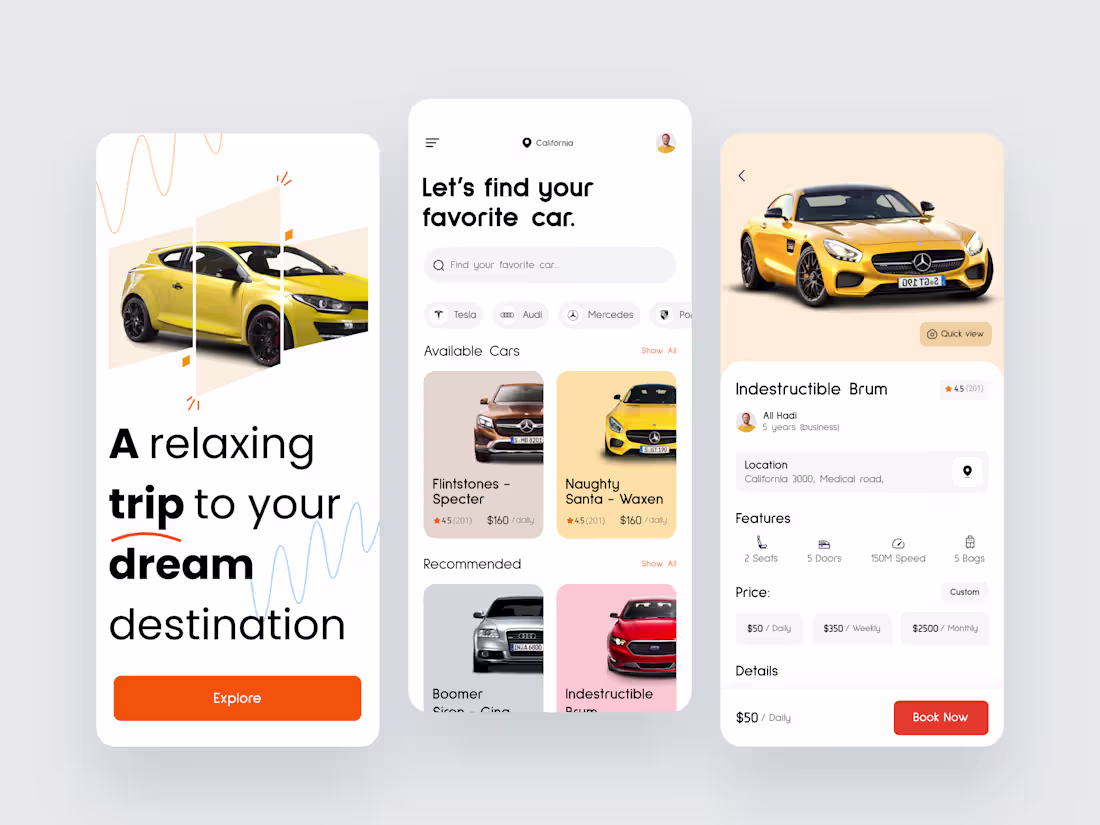 Cover image for Car Rental App Concept