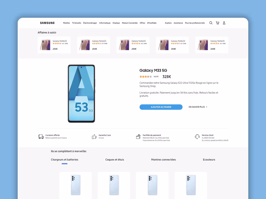 Cover image for Samsung Landing Page