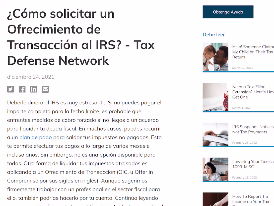 Cover image for 🏦 Blog Content Translation for Tax Defense Network