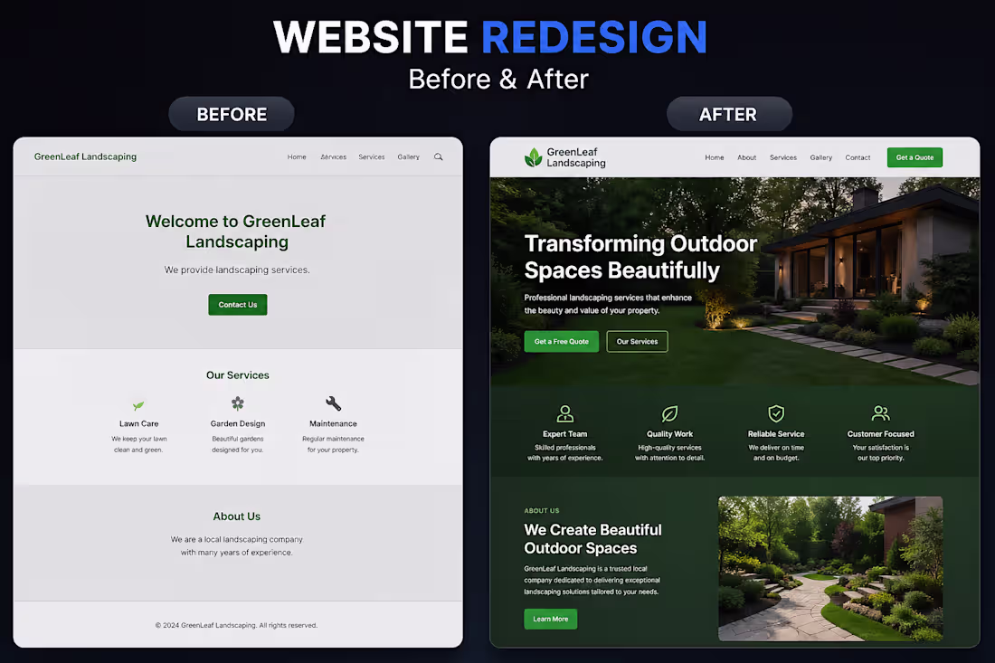 Cover image for Website Redesign Project Before &