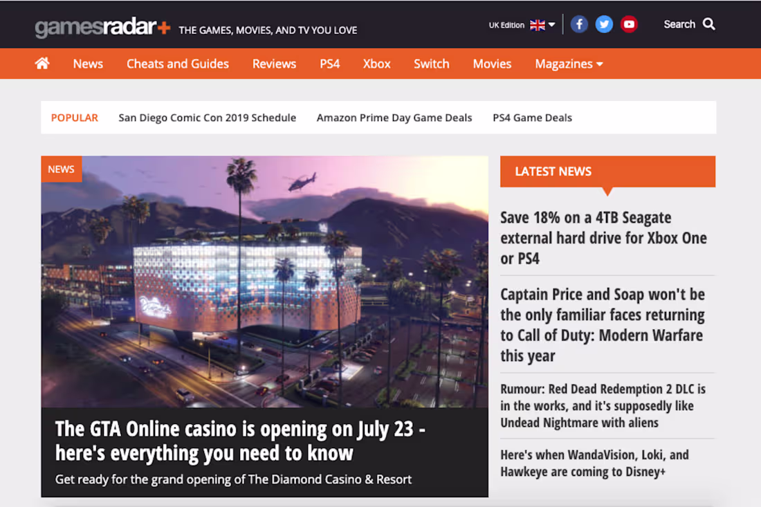 Cover image for GameRadar Clone