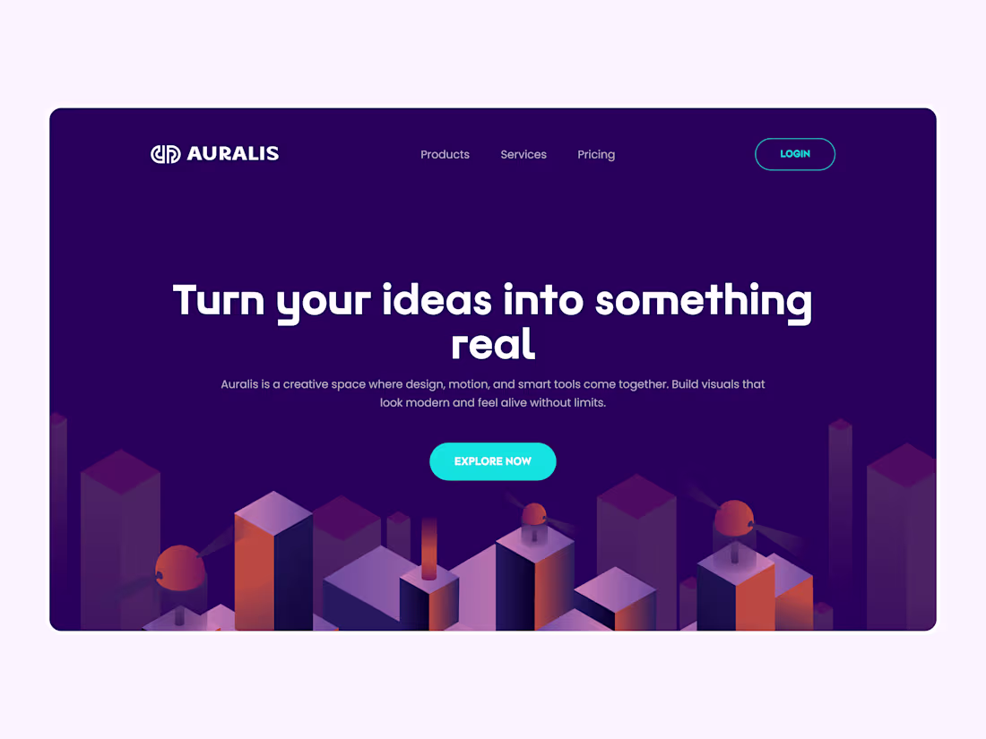 Cover image for 🌌 Auralis - Design that feels alive Not just another landin...