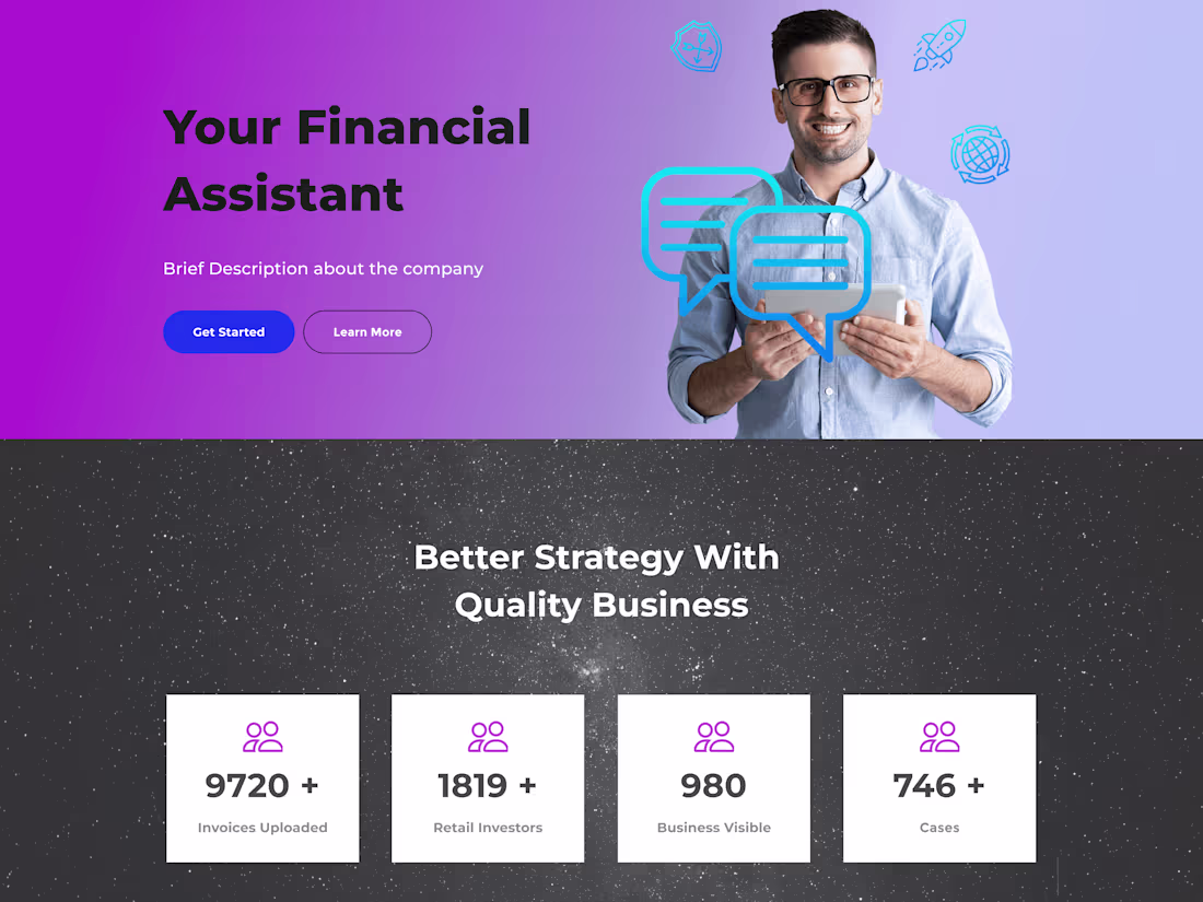 Cover image for 
Financial Advice Website