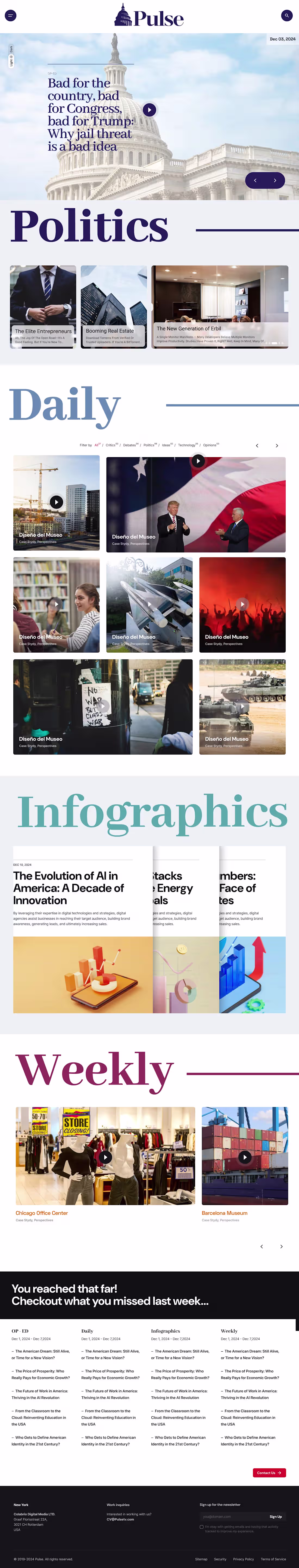 Cover image for Pusle TV website design 