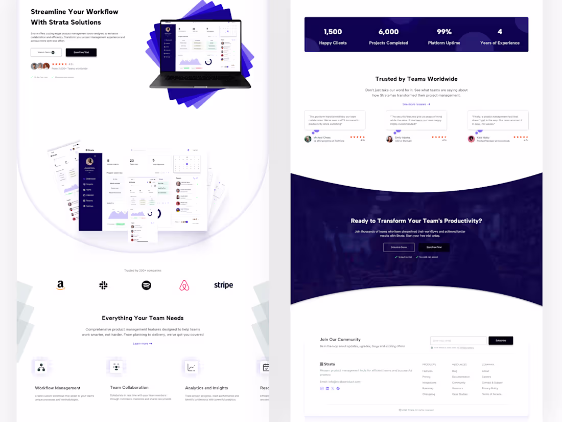 Cover image for Strata Solutions (Product Management Software Website)
