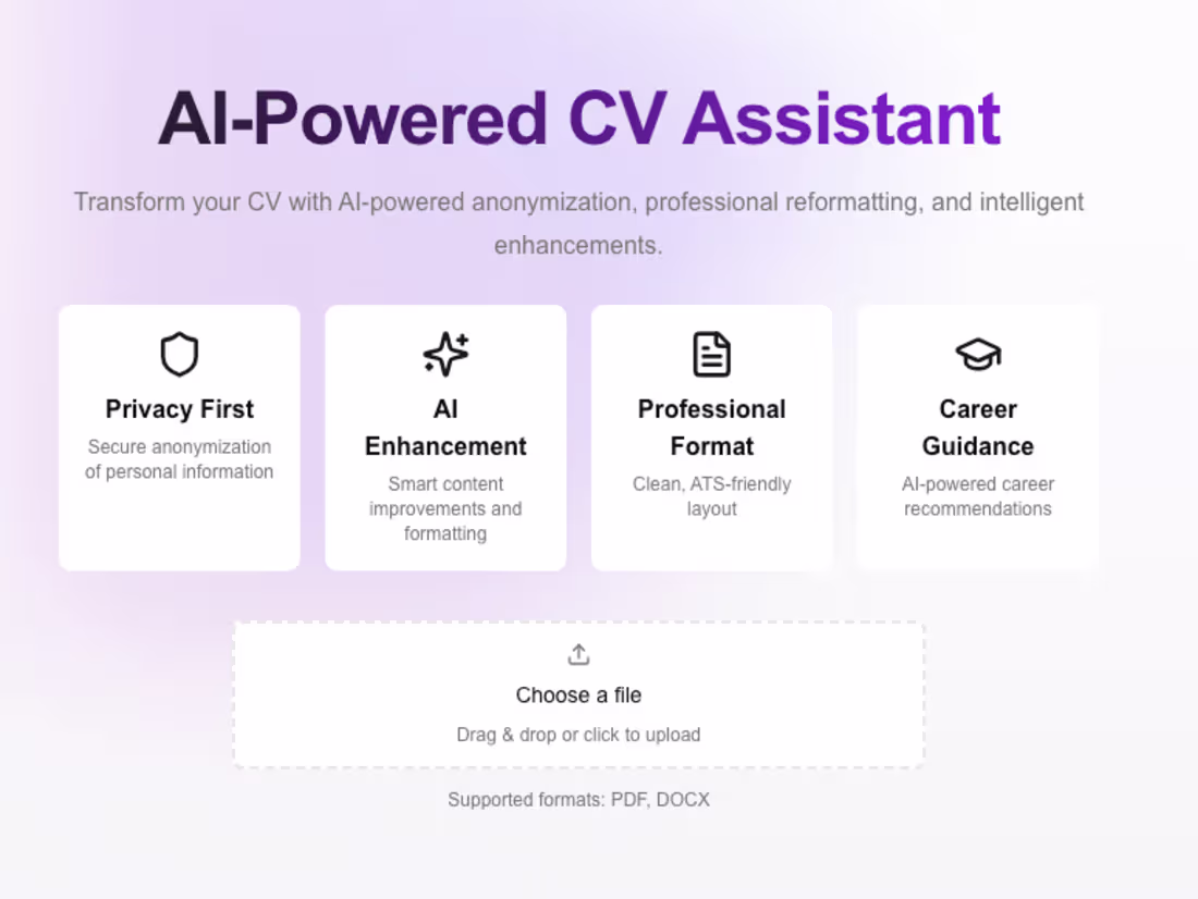 Cover image for AI-Powered CV: Anonymization, Reformatting & Agentic AI