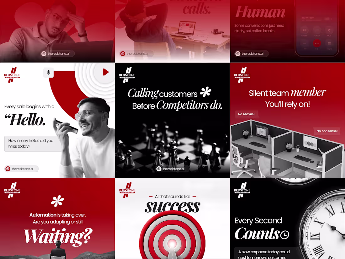 Cover image for Social Media Posts & Ads Creative Project for Redstone AI