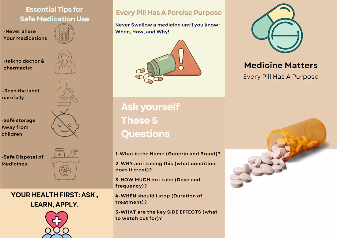 Cover image for medical brochure by canva