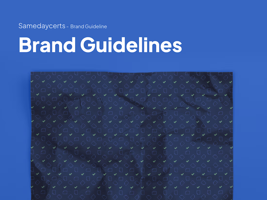 Cover image for Brand Guidelines - SameDayCerts