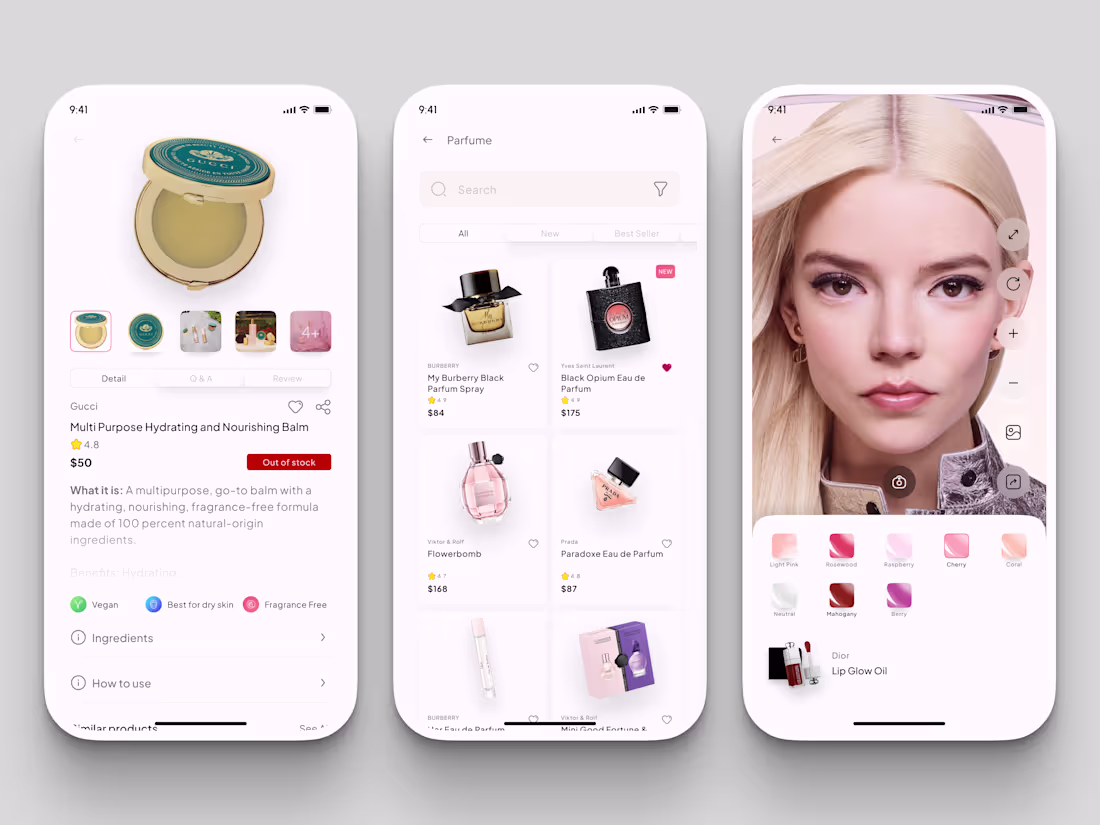 Cover image for Beauty Shopping App Design Save it for your inspo 👌🏻 More ...