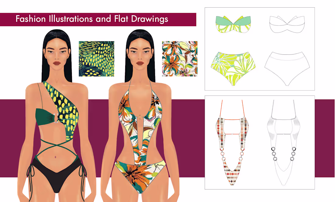 Cover image for Swimwear/ Bikini Design - Sketches and Illustration Service