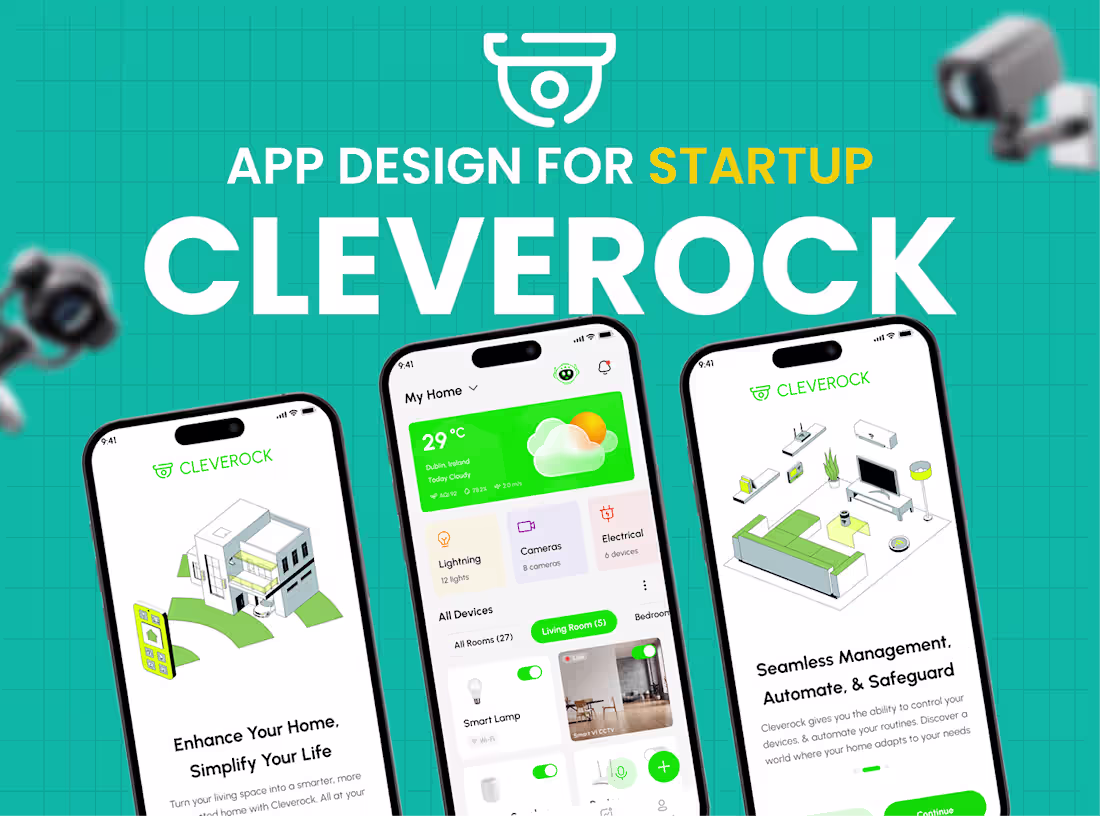 Cover image for 🏡 Smart Home Mobile App Design - Cleverock💡 :: Behance