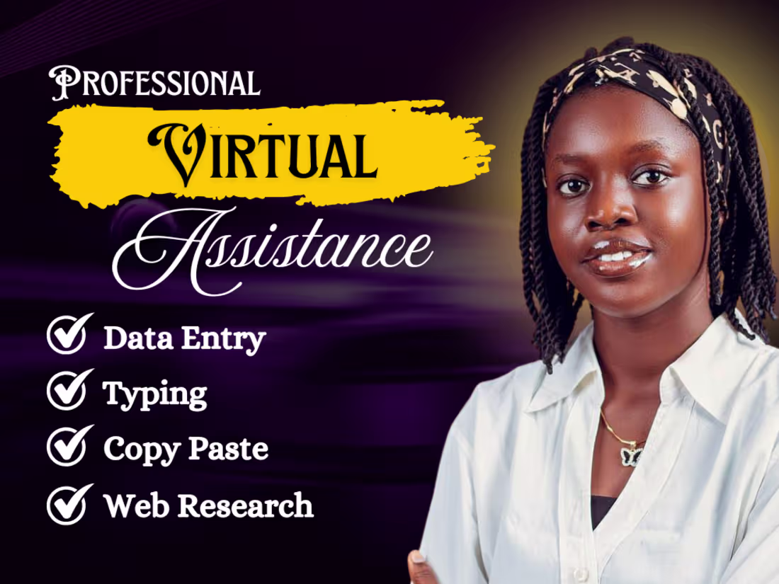 Cover image for Virtual Assistant for Data Entry | Research & Tasks