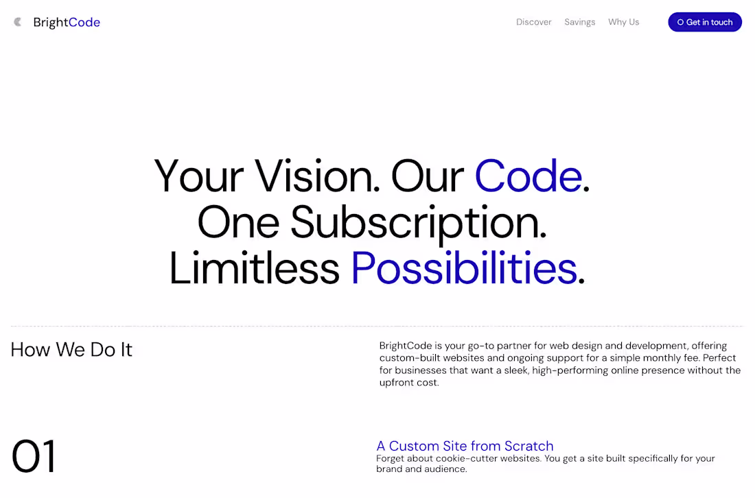 Cover image for Bright Code: Visual Identity & Web Design 