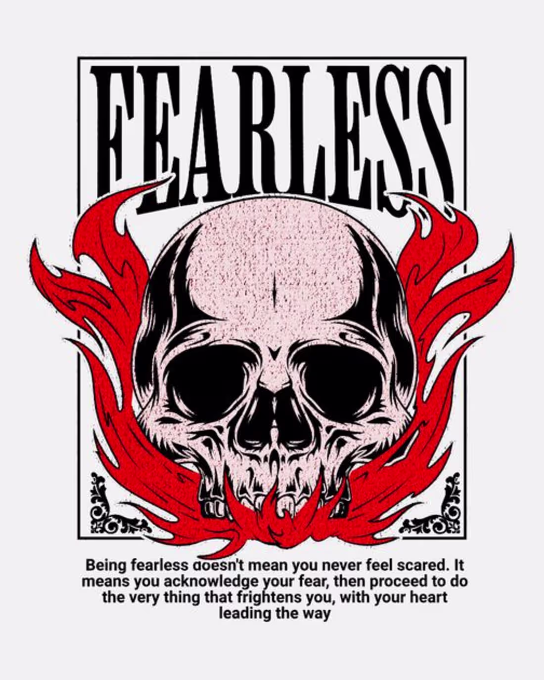 Cover image for Fearless Street Wear T-Shirt Design Template