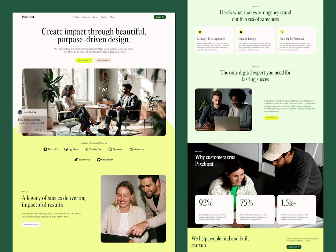 Cover image for Pixelnest - Digital Agency Landing Page