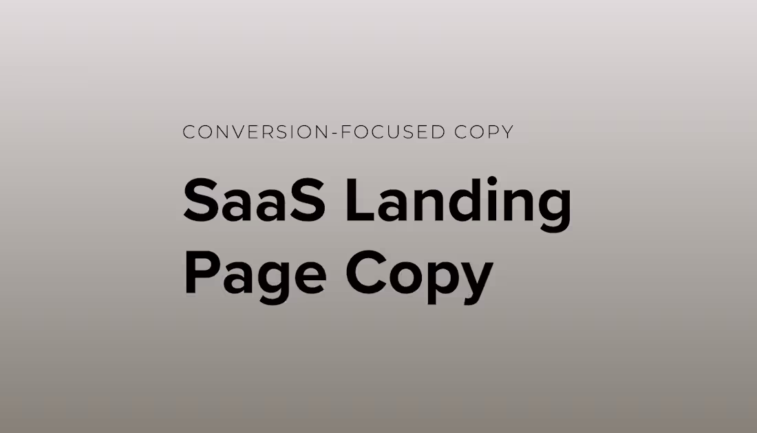 Cover image for SaaS Landing Page Copywriting