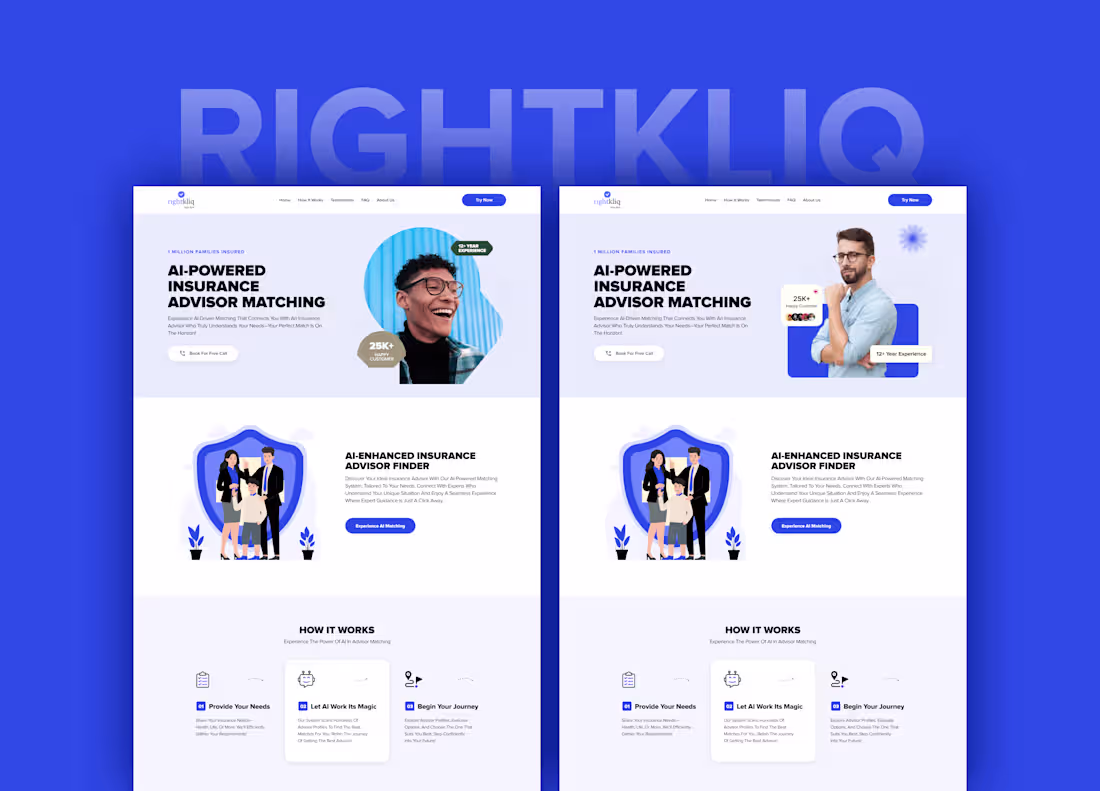 Cover image for AI Powered Insurance Matching Website: RIGHTKLIQ