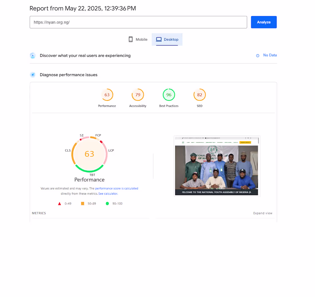 Cover image for NYAN - Web Performance & SEO Audit + Fixes