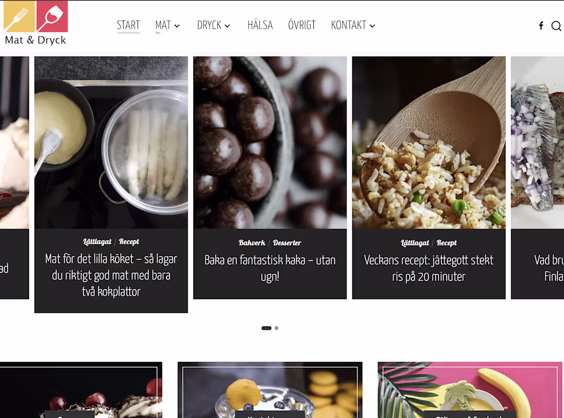 Cover image for Website Mat och Dryck - https://matochdryck.com/
