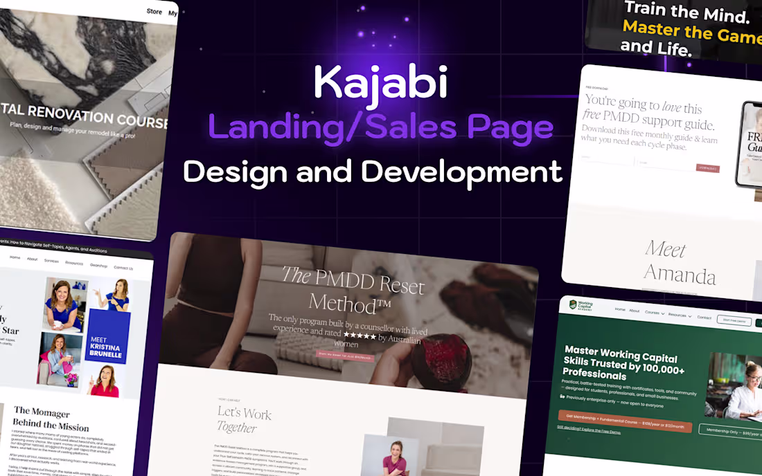 Cover image for Kajabi Landing/Sales Page Design and Development