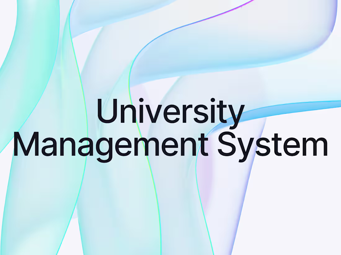 Cover image for University Management System