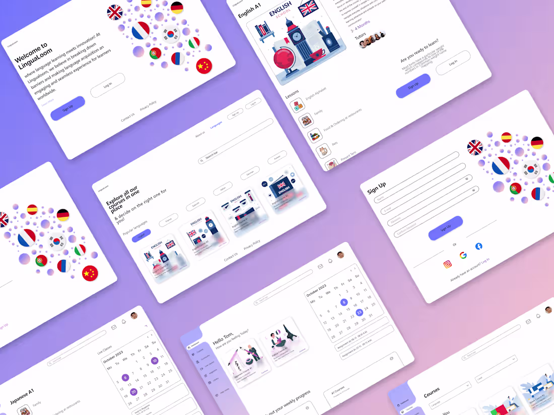Cover image for LinguaLoom- Language Learning Web Platform