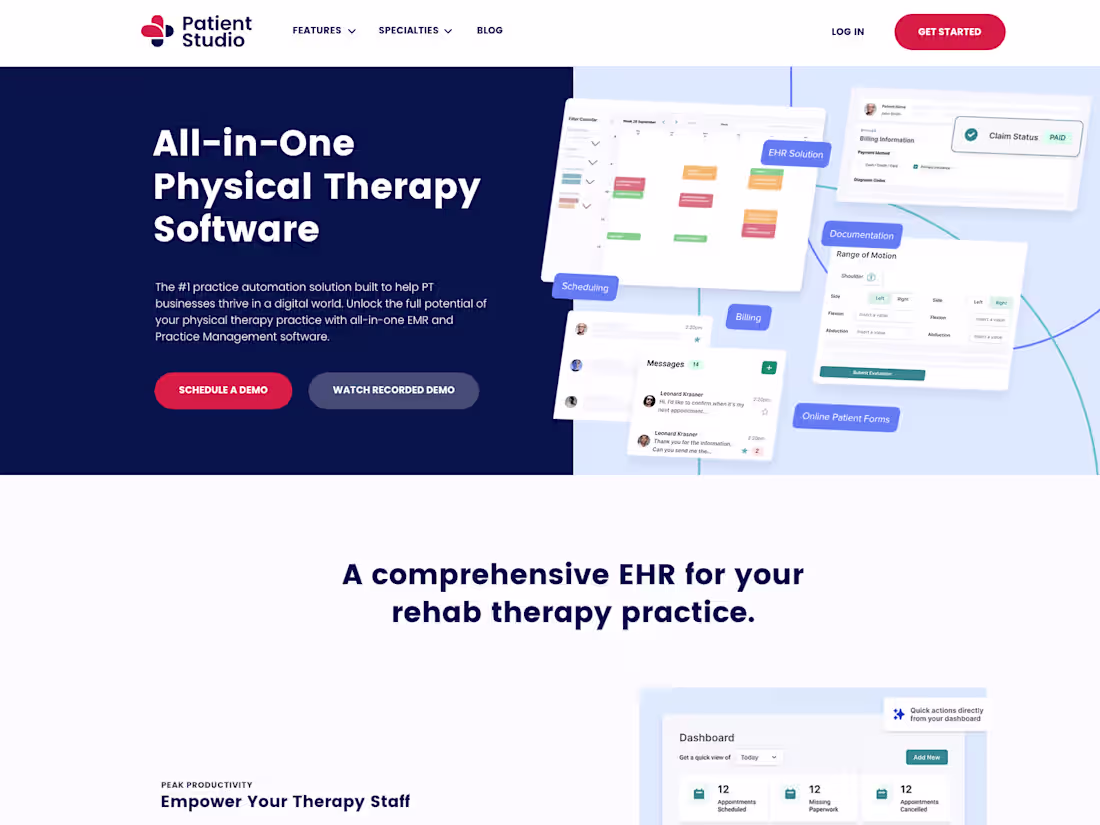 Cover image for PatientStudio logo design, branding, Wix Studio website