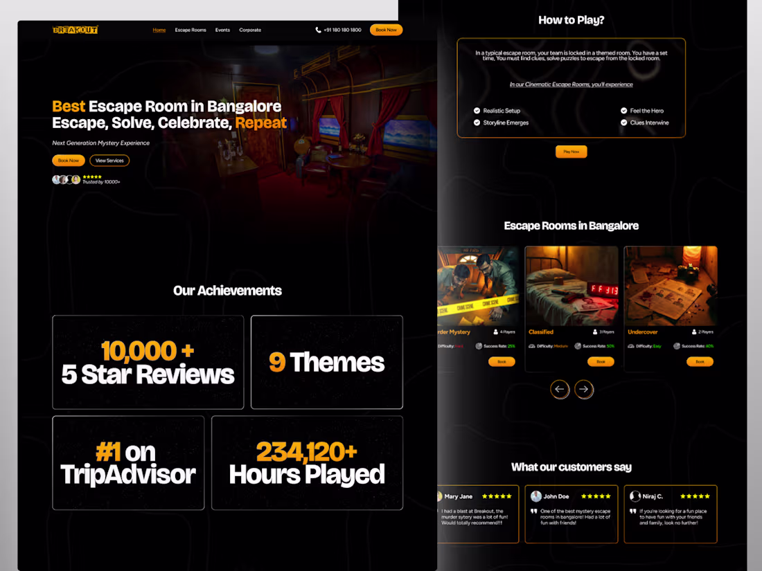 Cover image for Escape Room Website