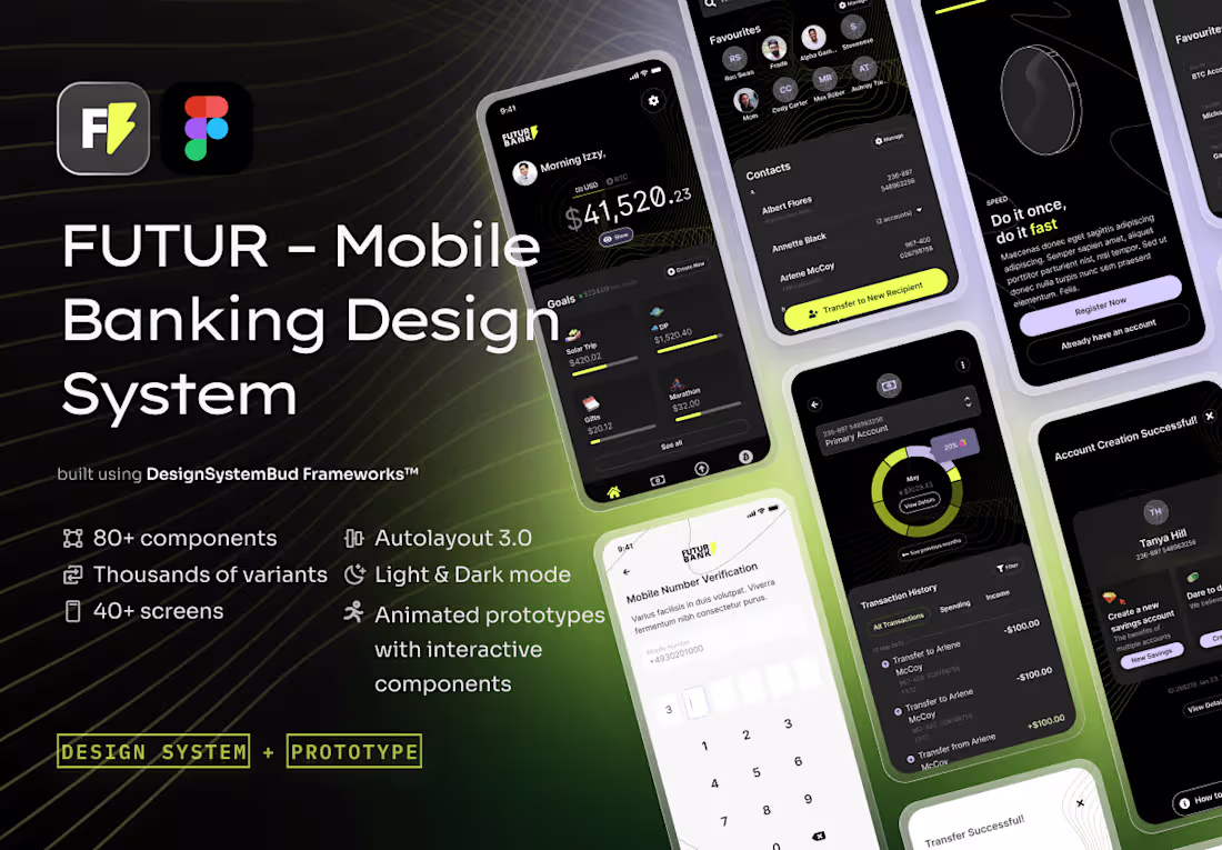 Cover image for Mobile Banking App Design System and App Design