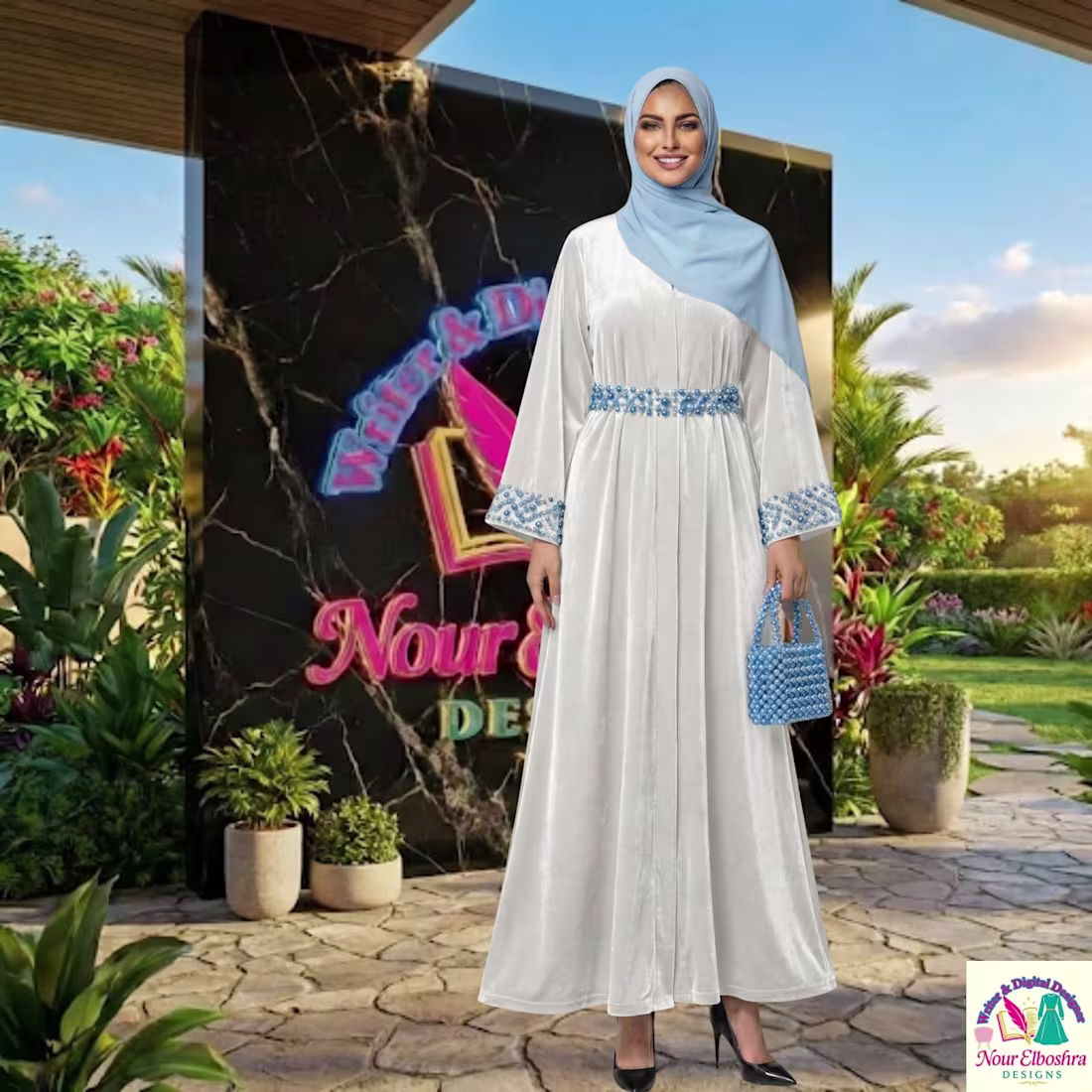 Cover image for Velvet Dreams Modest  Dress